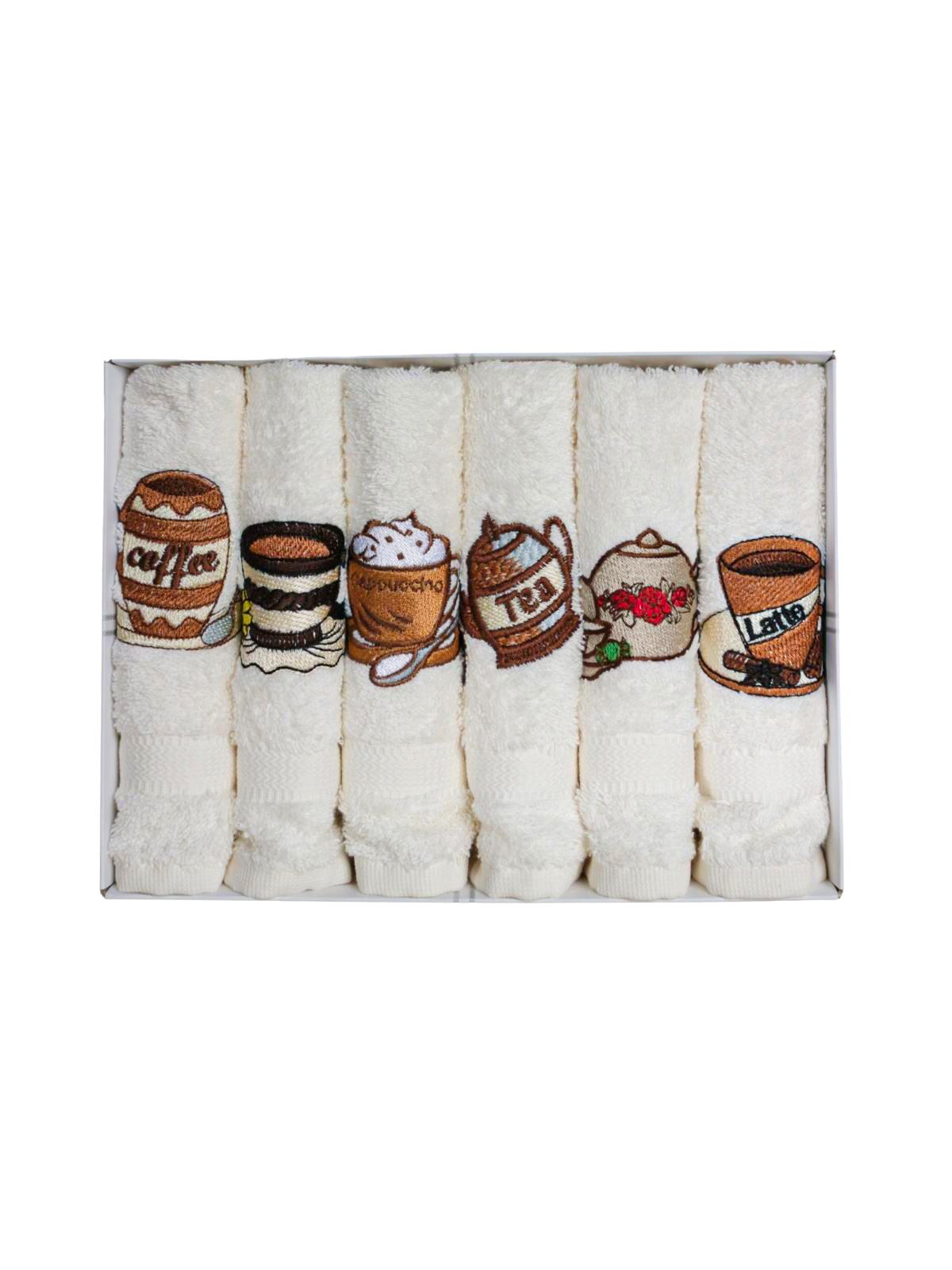 Coffe Temalı Mutfak Havlu Seti 30x30 Cm 6 Ad.