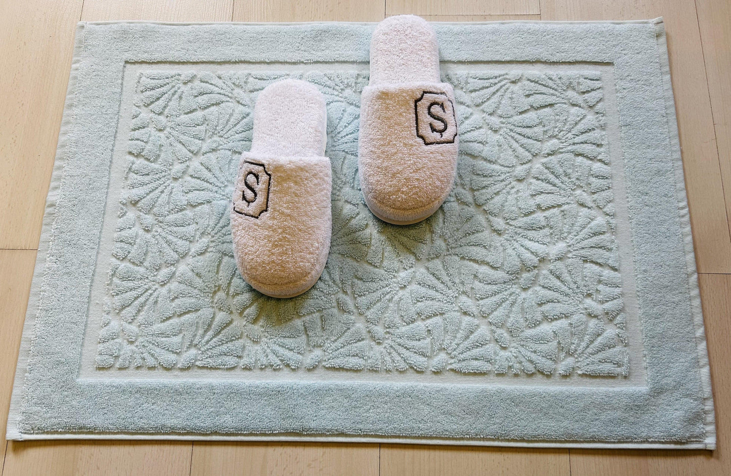 50x70 Cm Jakarlı Deniz Desen Pamuklu Banyo Paspası
