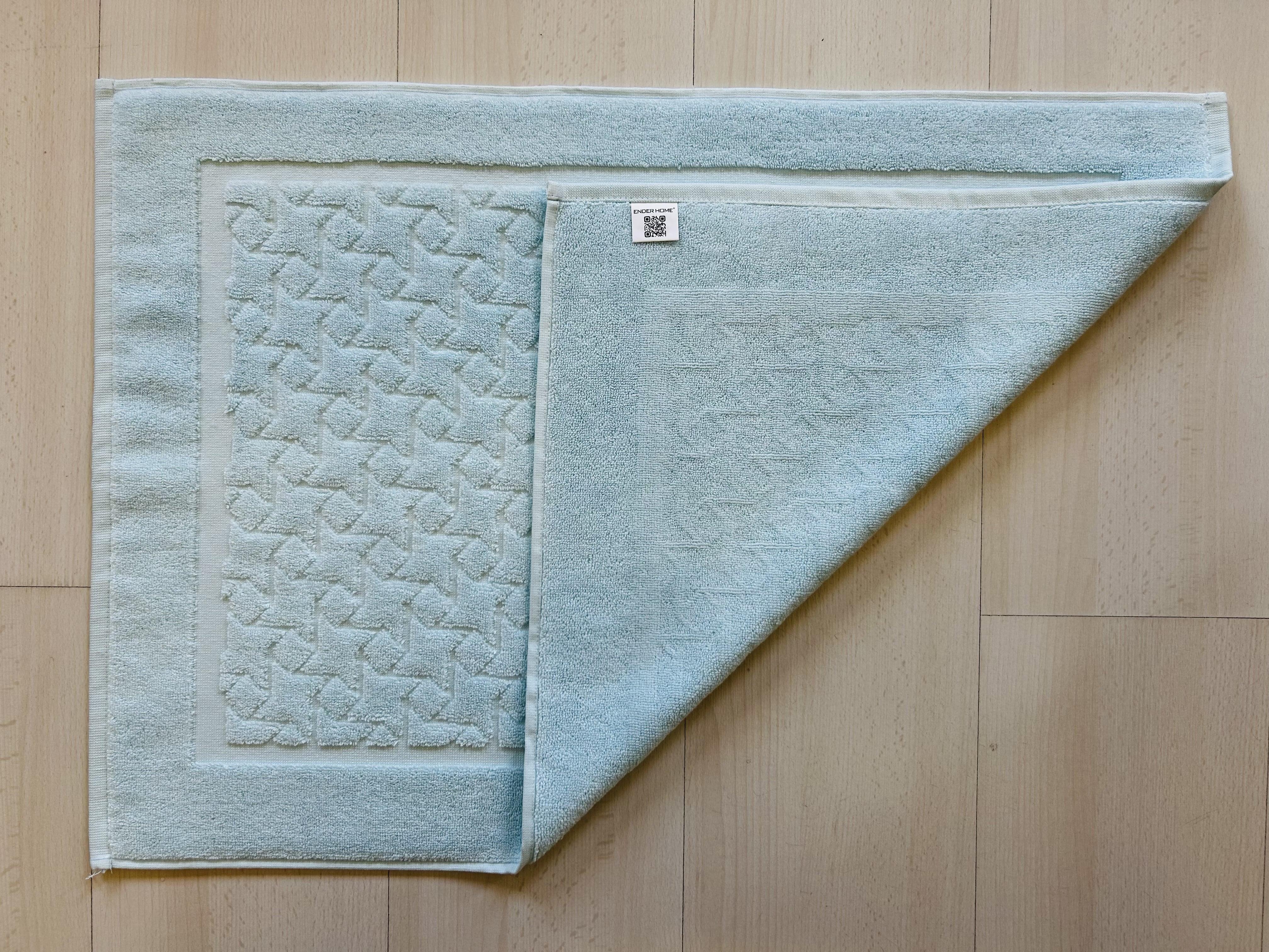 Mozaik Desenli Havlu Banyo Paspası – 50x70 cm - Ender Home