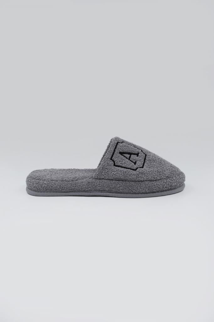 A Harf Nakışlı Banyo Ve Ev Havlu Terliği – %100 Pamuk Kaymaz Kalın Taban - Ender Home