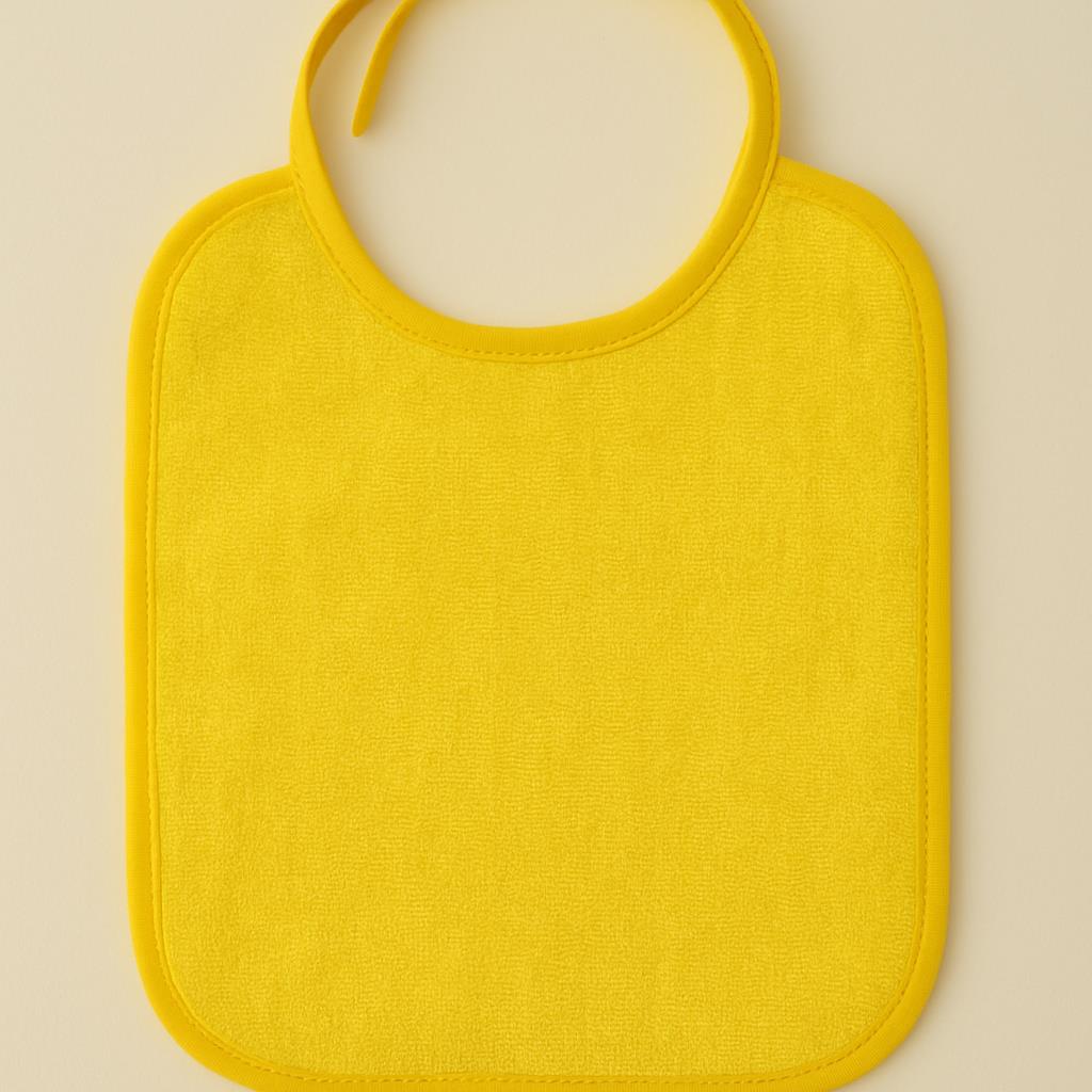 CottonVerse 2'li Bebek Mama Önlüğü – %100 Pamuk Havlu 25x30 cm Sarı - Ender Home