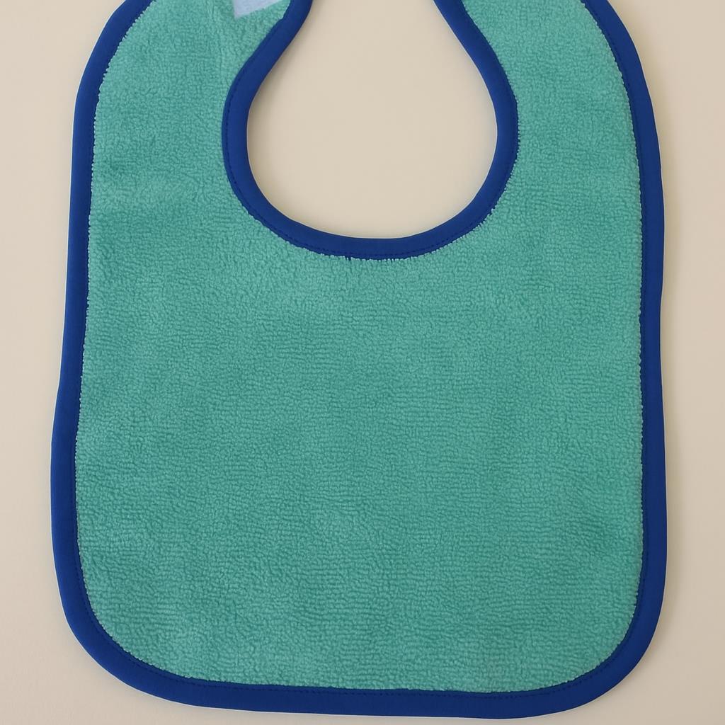 CottonVerse 2'li Bebek Mama Önlüğü – Sıvı Geçirmez %100 Pamuk Havlu 25x40 cm Su Yeşili - Ender Home