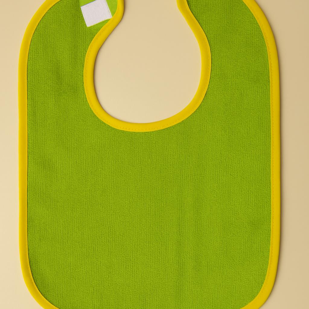 CottonVerse 2'li Bebek Mama Önlüğü – Sıvı Geçirmez %100 Pamuk Havlu 25x40 cm Yeşil - Ender Home