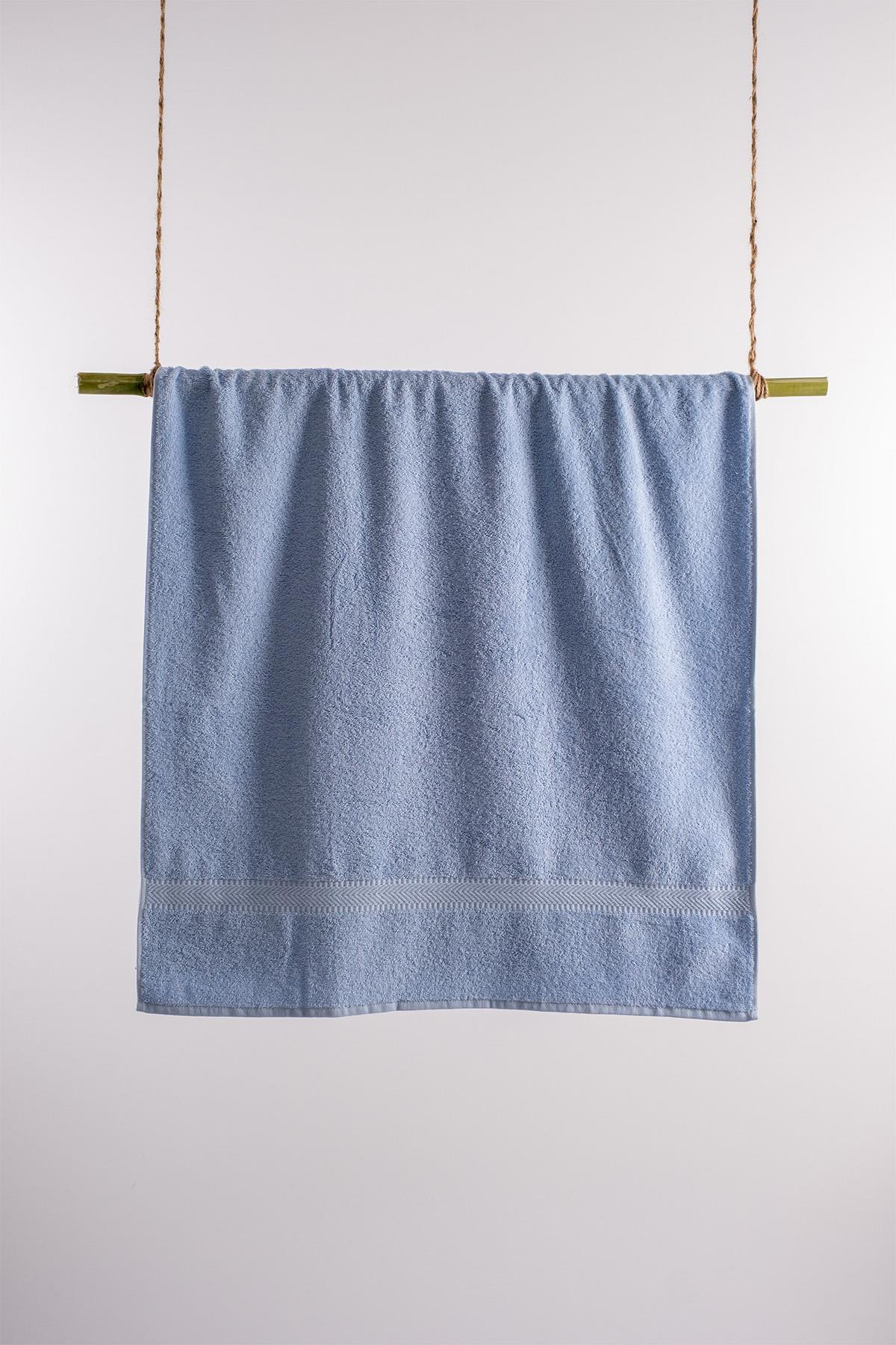 CottonVerse 70x140 cm %100 Pamuk Banyo Havlusu Mavi - Ender Home