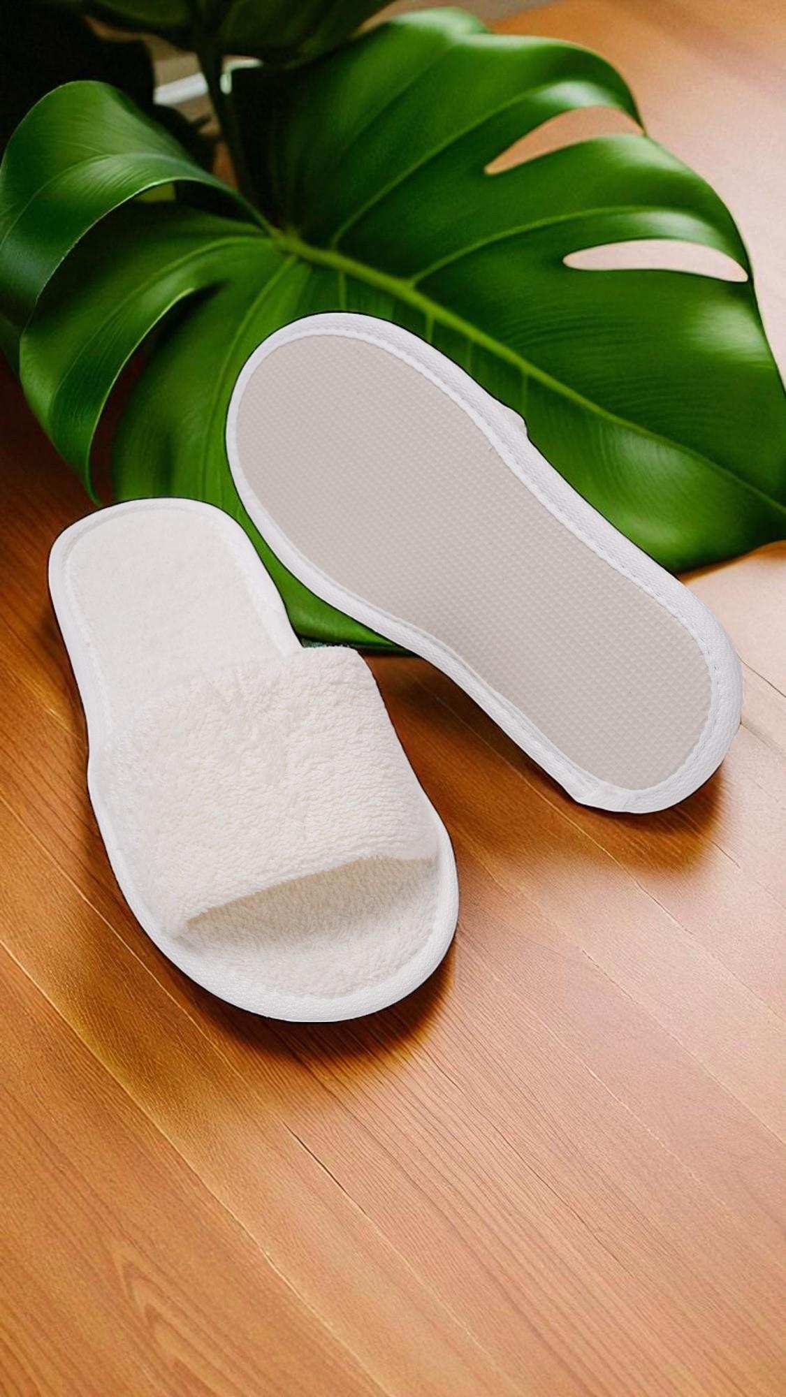 CottonVerse Banyo Ve Ev Terliği – %100 Pamuk Havlu Kaymaz İnce Taban , Yüksek Su Emicilik Ekru - Ender Home