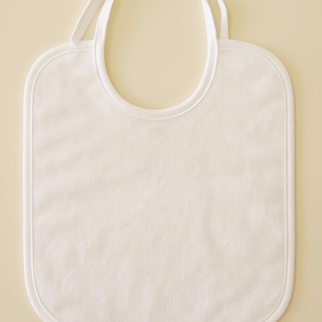 DreamSoft 2'li Bebek Mama Önlüğü – 25x30 cm Beyaz - Ender Home
