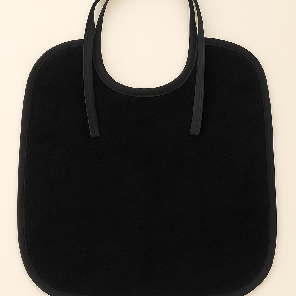 DreamSoft 2'li Bebek Mama Önlüğü – 25x30 cm Siyah - Ender Home