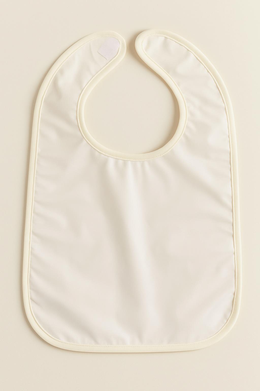 DreamSoft 2'li Bebek Mama Önlüğü – Sıvı Geçirmez 25x40 cm Krem - Ender Home