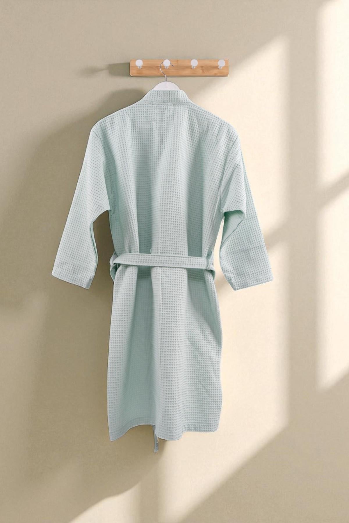 Piquea Kimono Bornoz – %100 Pamuk , Unisex Mint - Ender Home