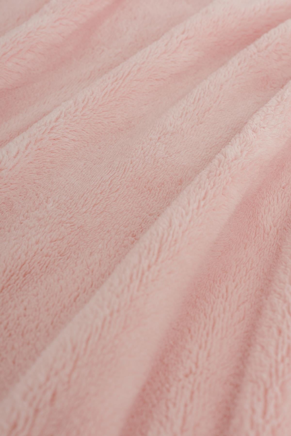 Plushnest Peluş TV & Koltuk Şalı Tek kişilik – 110x160 Cm Pembe - Ender Home