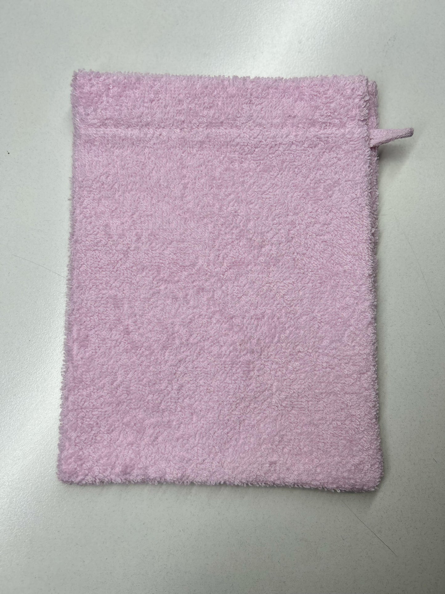 16x21 cm Açık Pembe Havlu Banyo Kesesi %100 Pamuklu