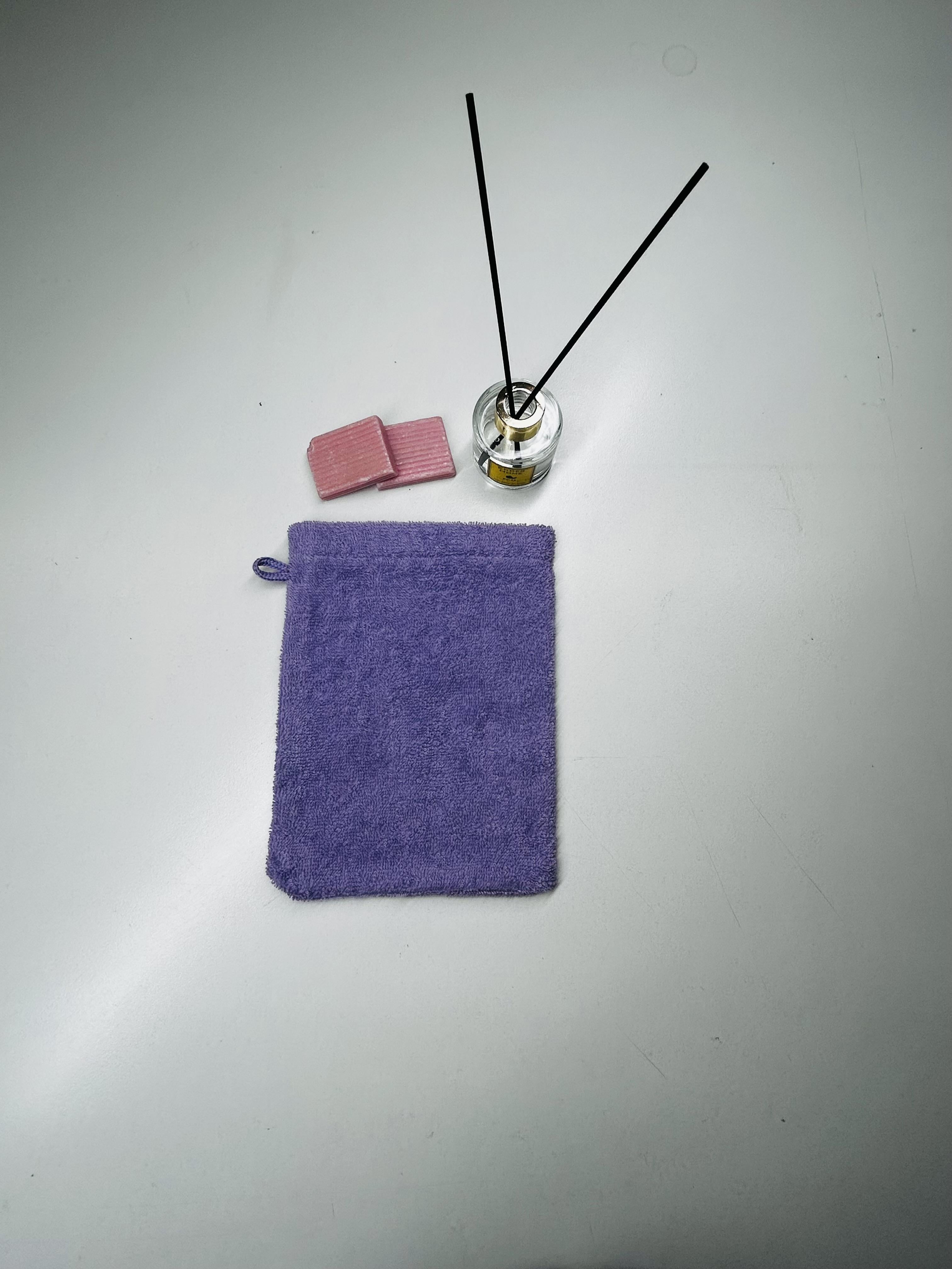 CottonVerse Lila Havlu Banyo Kesesi – %100 Pamuk, 16x21 cm - Ender Home