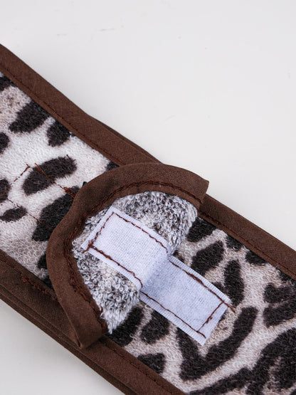 2'li Leopar Desen Makyaj Spor Saç Bandı Set