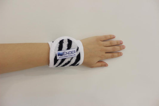 2'li Zebra Desen Bilek Bandı - Sporcu Bilekliği %100 Pamuk