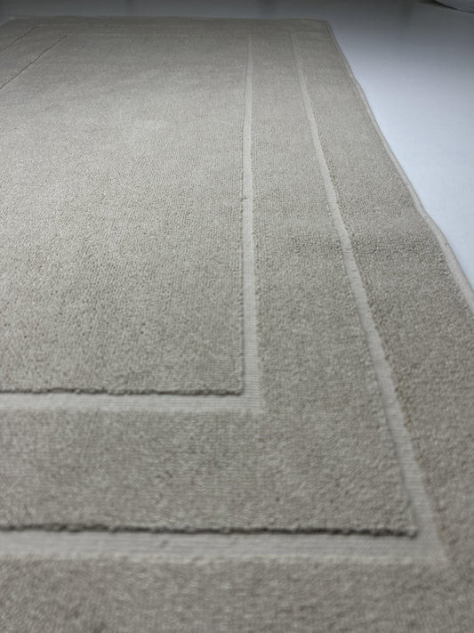 Çerçeve Desen Pamuklu Banyo Paspası 50x90 Cm
