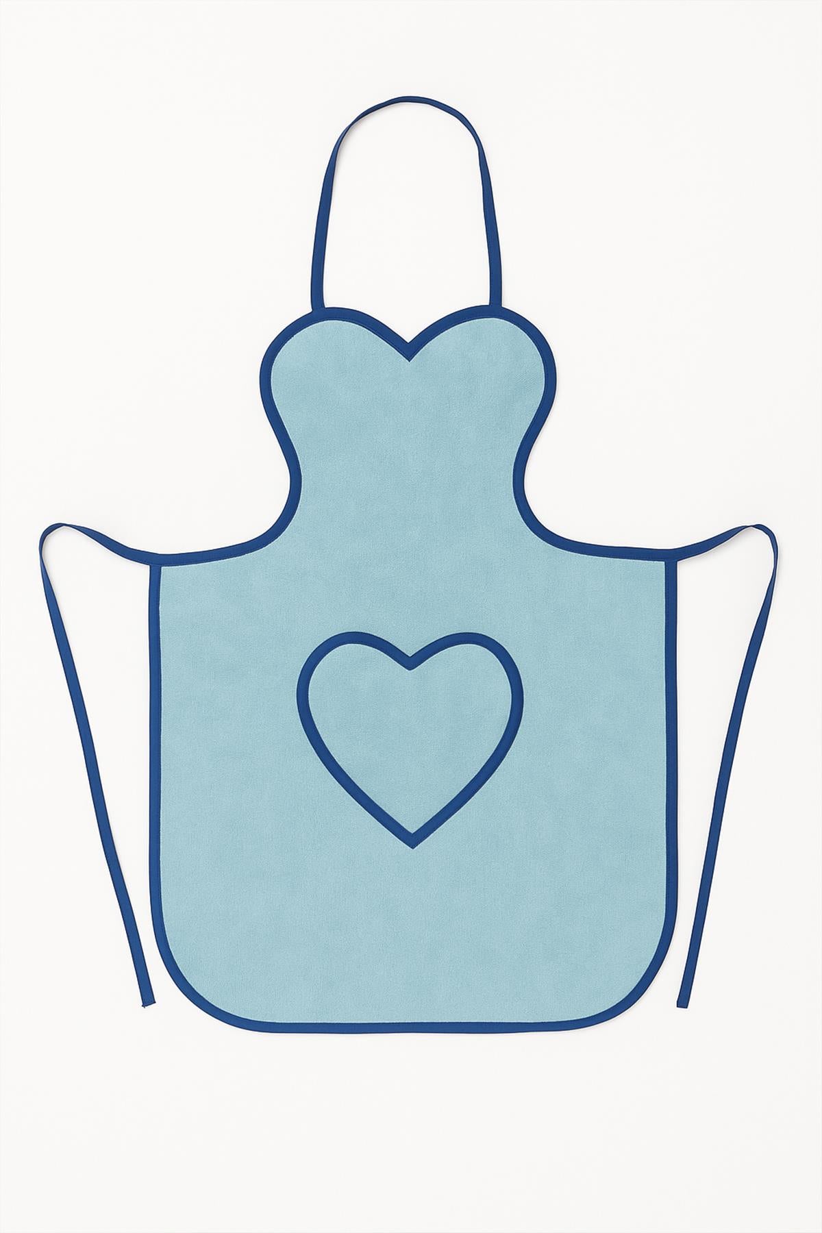 Amor Kalpli Havlu Mutfak Önlüğü – Ayarlanabilir Askılı Su Yeşili - Ender Home