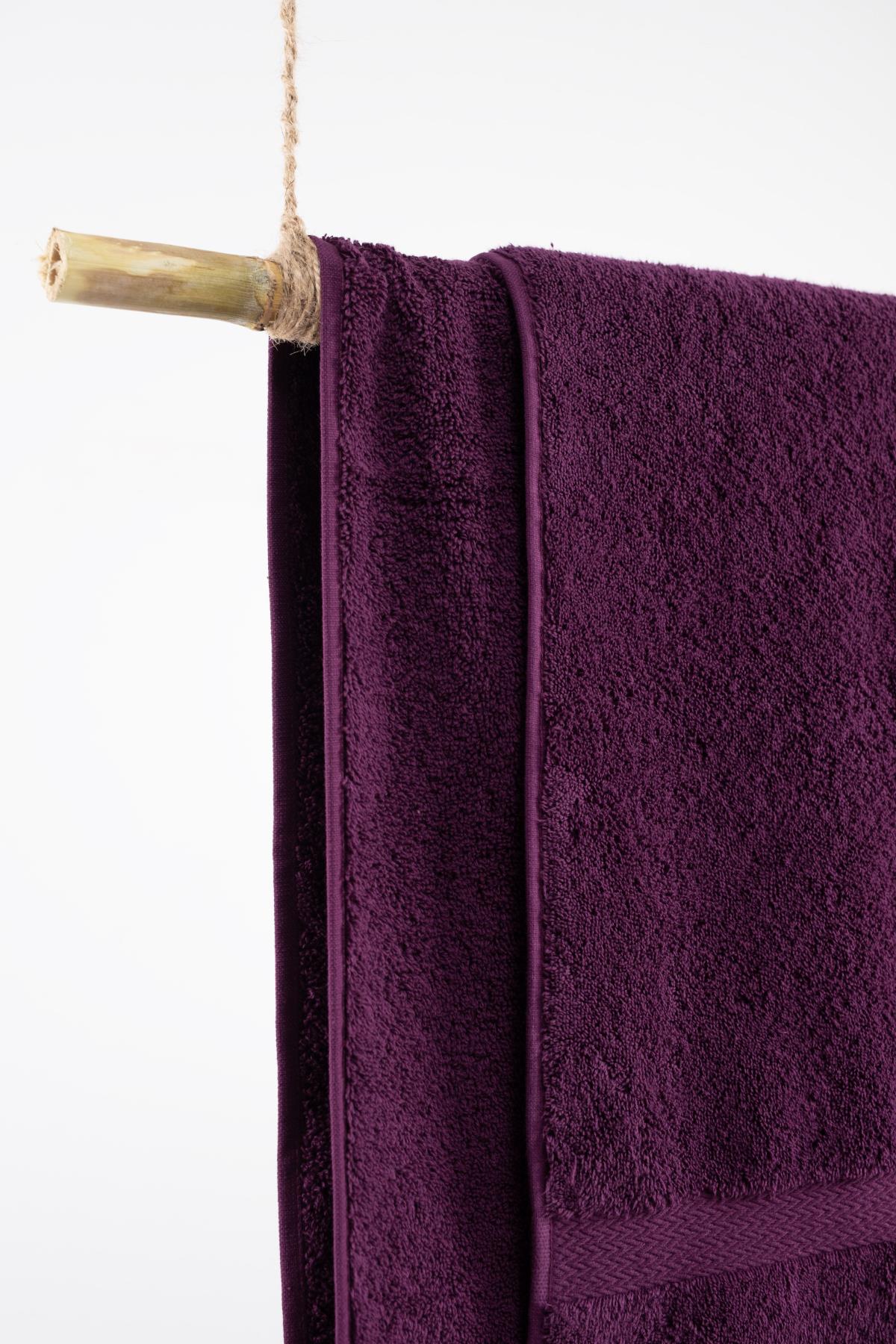 Aura Wave Banyo Havlu seti – 2’li, %100 Pamuk Mor - Ender Home