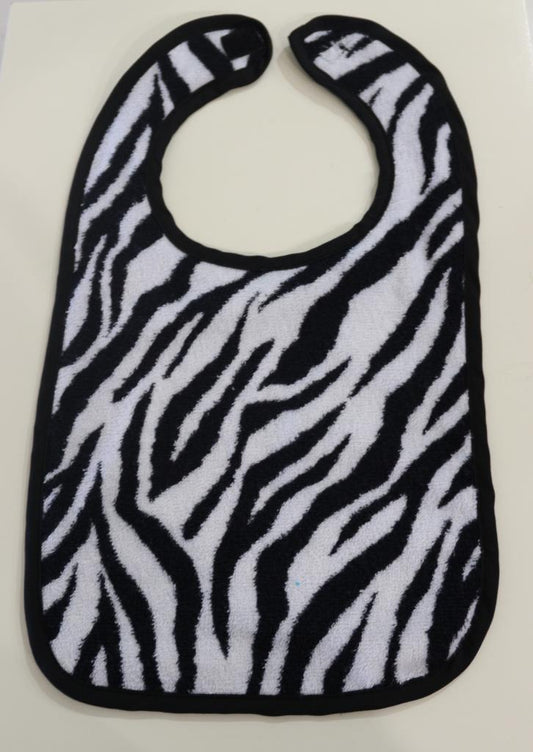 Zebra Desen Sıvı Geçirmez 2'Li Bebek Mama Önlüğü – %100 Pamuk