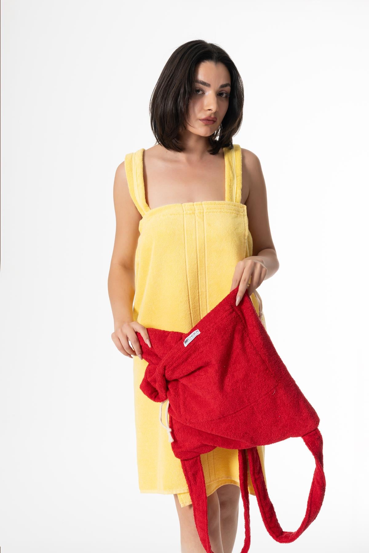 BeachMate Sırt Çantalı Plaj Havlusu – Fermuarlı , Cepli, Taşınabilir Konfor Kırmızı - Ender Home