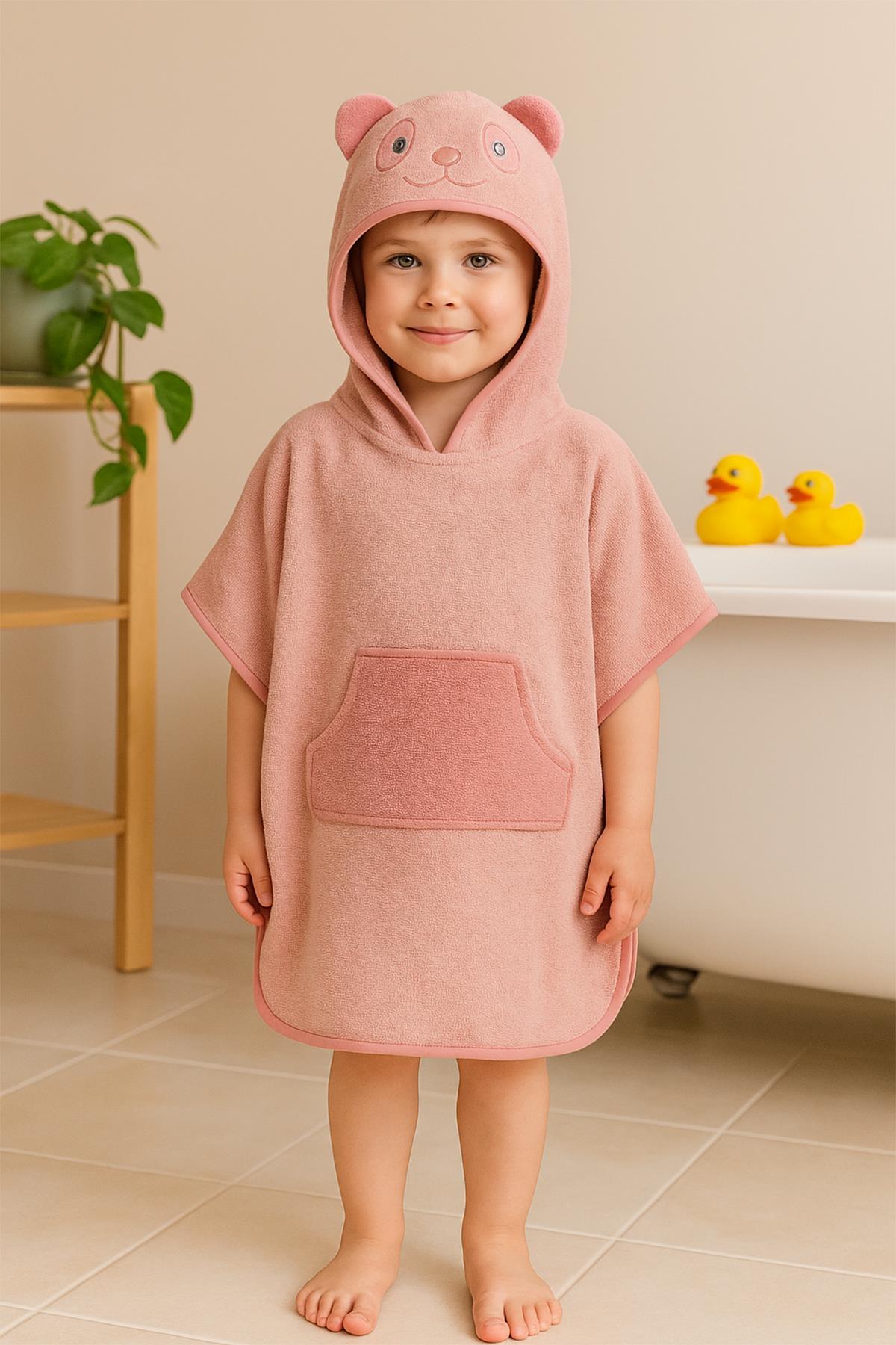 CottonVerse Çocuk Pançosu – Panda Nakışlı %100 Pamuklu - Ender Home