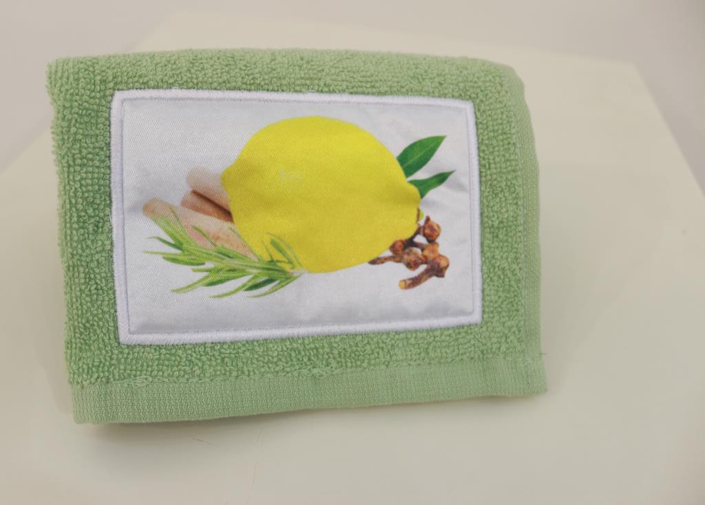 CottonVerse %100 Pamuk Limon Nakışlı Mutfak Havlusu 30x40 cm Yeşil - Ender Home