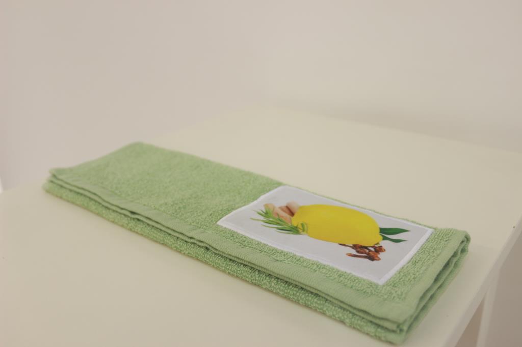 CottonVerse %100 Pamuk Limon Nakışlı Mutfak Havlusu 30x40 cm Yeşil - Ender Home