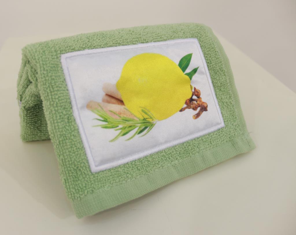 CottonVerse %100 Pamuk Limon Nakışlı Mutfak Havlusu 30x40 cm Yeşil - Ender Home