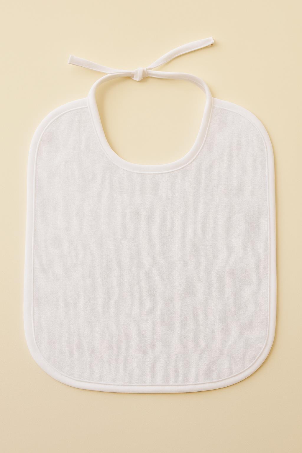 CottonVerse 2'li Bebek Mama Önlüğü – %100 Pamuk Havlu 25x30 cm Beyaz - Ender Home