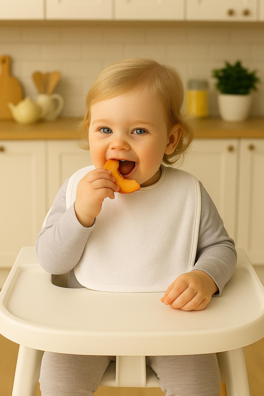 CottonVerse 2'li Bebek Mama Önlüğü – %100 Pamuk Havlu 25x30 cm Ekru - Ender Home