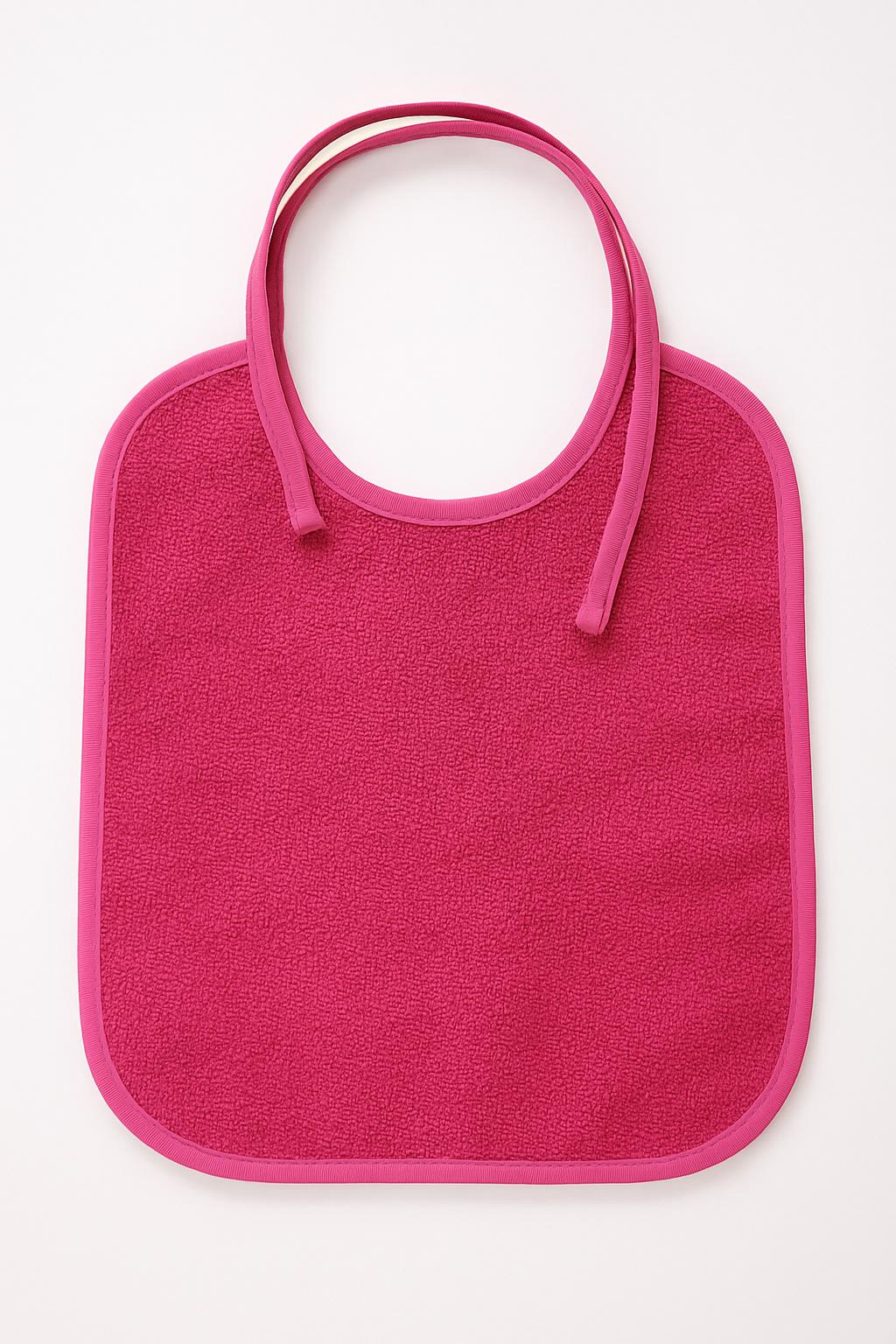 CottonVerse 2'li Bebek Mama Önlüğü – %100 Pamuk Havlu 25x30 cm Fuşya - Ender Home