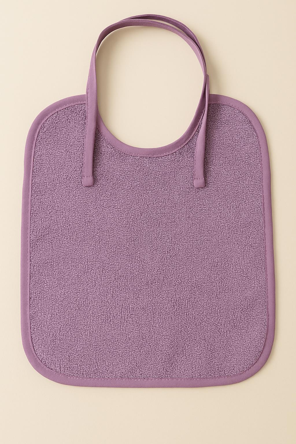 CottonVerse 2'li Bebek Mama Önlüğü – %100 Pamuk Havlu 25x30 cm Lila - Ender Home