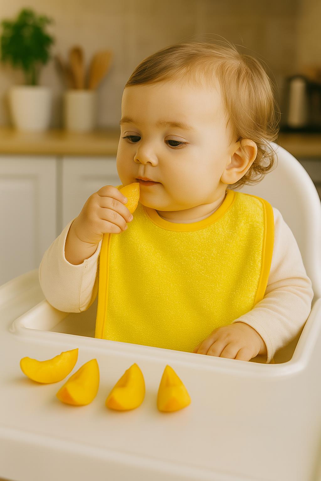 CottonVerse 2'li Bebek Mama Önlüğü – %100 Pamuk Havlu 25x30 cm Sarı - Ender Home