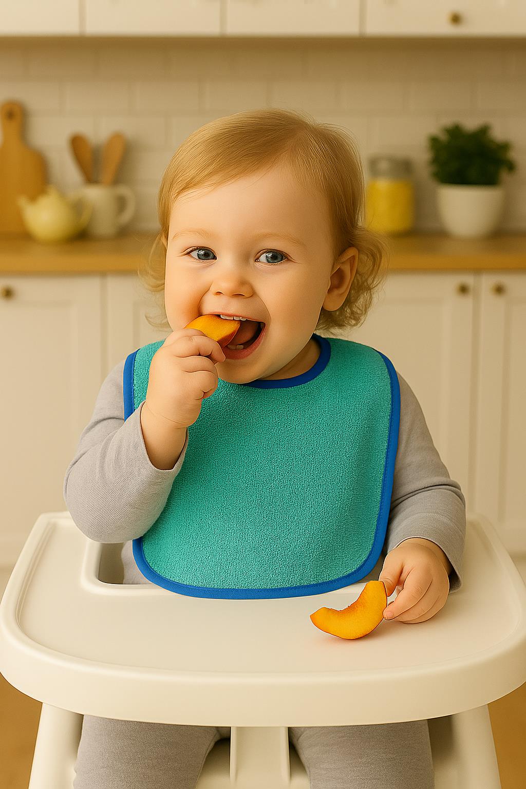 CottonVerse 2'li Bebek Mama Önlüğü – %100 Pamuk Havlu 25x30 cm Su Yeşili - Ender Home