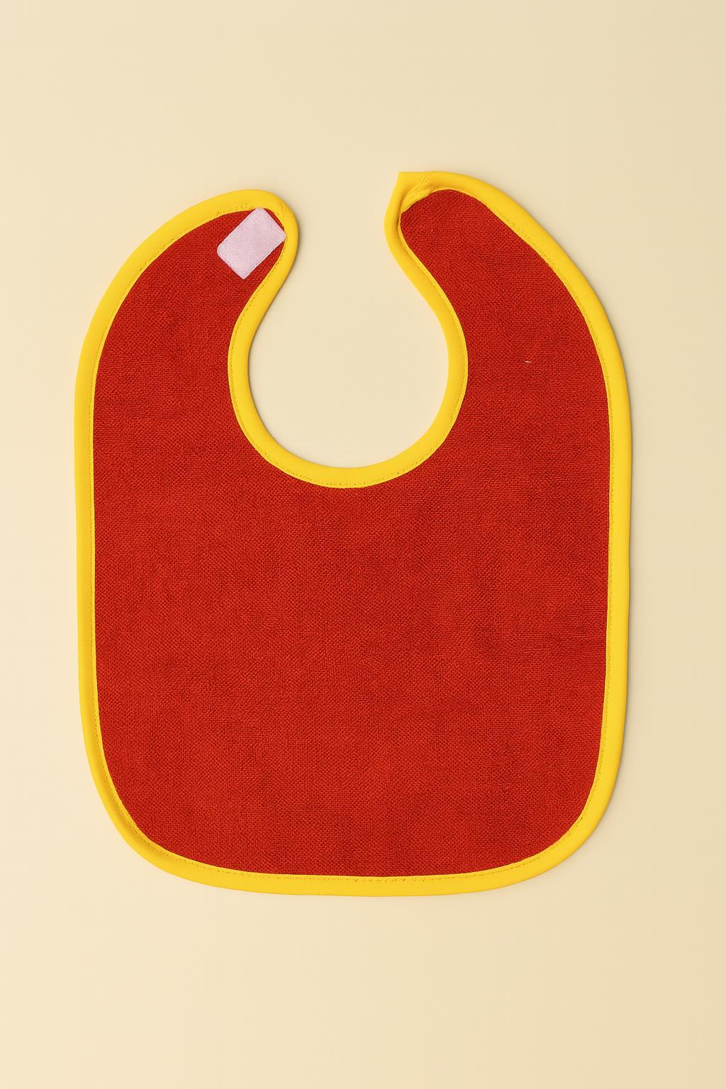 CottonVerse 2'li Bebek Mama Önlüğü – Sıvı Geçirmez %100 Pamuk Havlu 25x40 cm Kırmızı - Ender Home