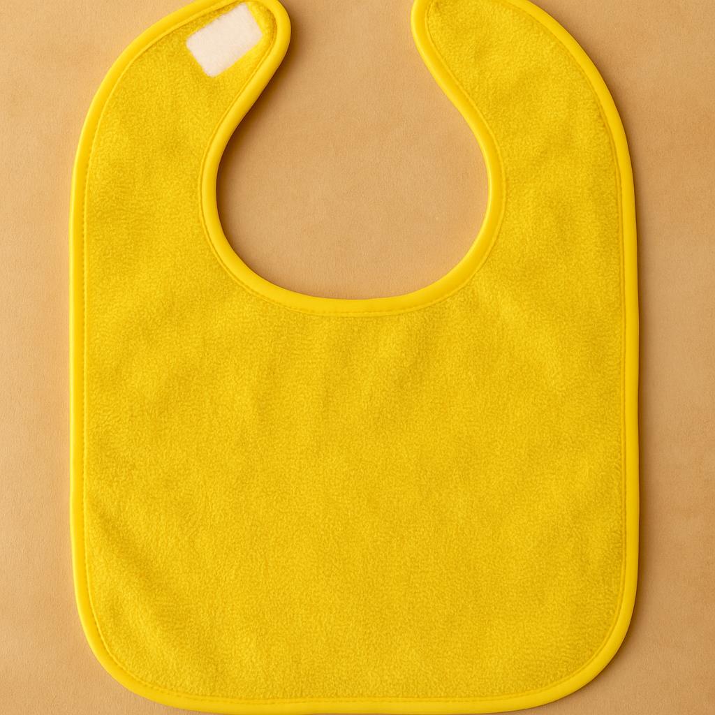 CottonVerse 2'li Bebek Mama Önlüğü – Sıvı Geçirmez %100 Pamuk Havlu 25x40 cm Sarı - Ender Home