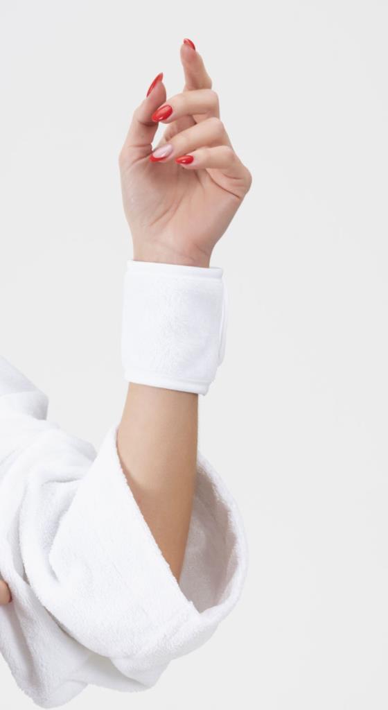 CottonVerse 2'li Havlu Bilek Bandı – %100 Pamuk ve Süper Emici Beyaz - Ender Home