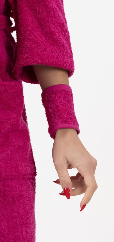 CottonVerse 2'li Havlu Bilek Bandı – %100 Pamuk ve Süper Emici Fuşya - Ender Home