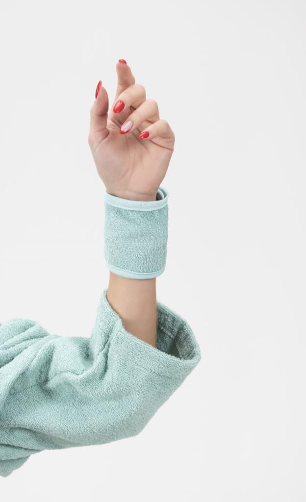 CottonVerse 2'li Havlu Bilek Bandı – %100 Pamuk ve Süper Emici Su Yeşili - Ender Home