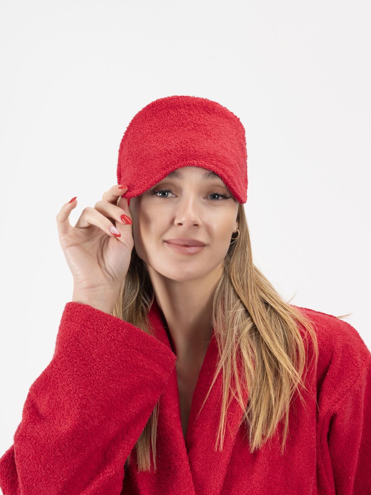 CottonVerse 2'li Havlu Göz Bandı – %100 Pamuk ve Süper Emici Kırmızı - Ender Home