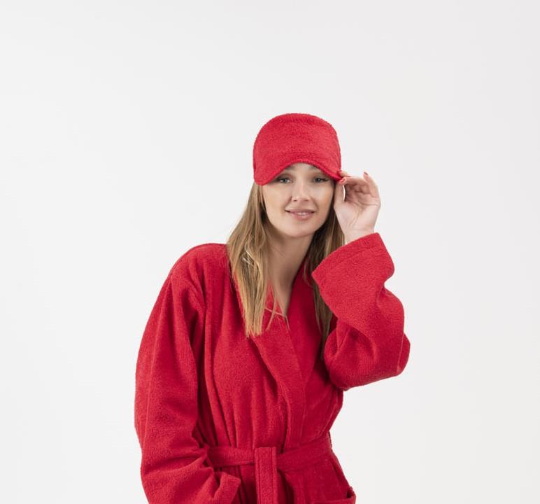 CottonVerse 2'li Havlu Göz Bandı – %100 Pamuk ve Süper Emici Kırmızı - Ender Home