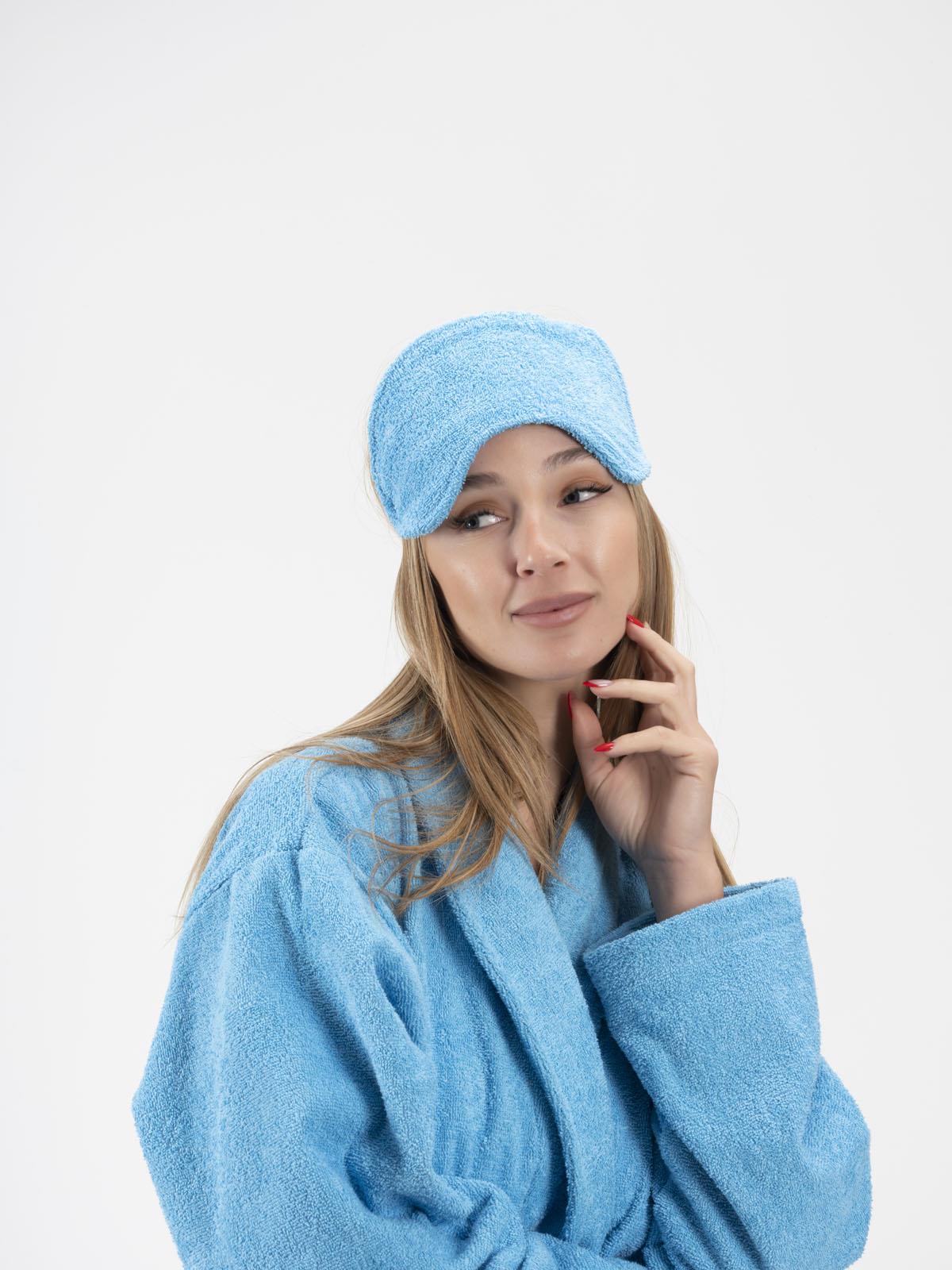 CottonVerse 2'li Havlu Göz Bandı – %100 Pamuk ve Süper Emici Mavi - Ender Home