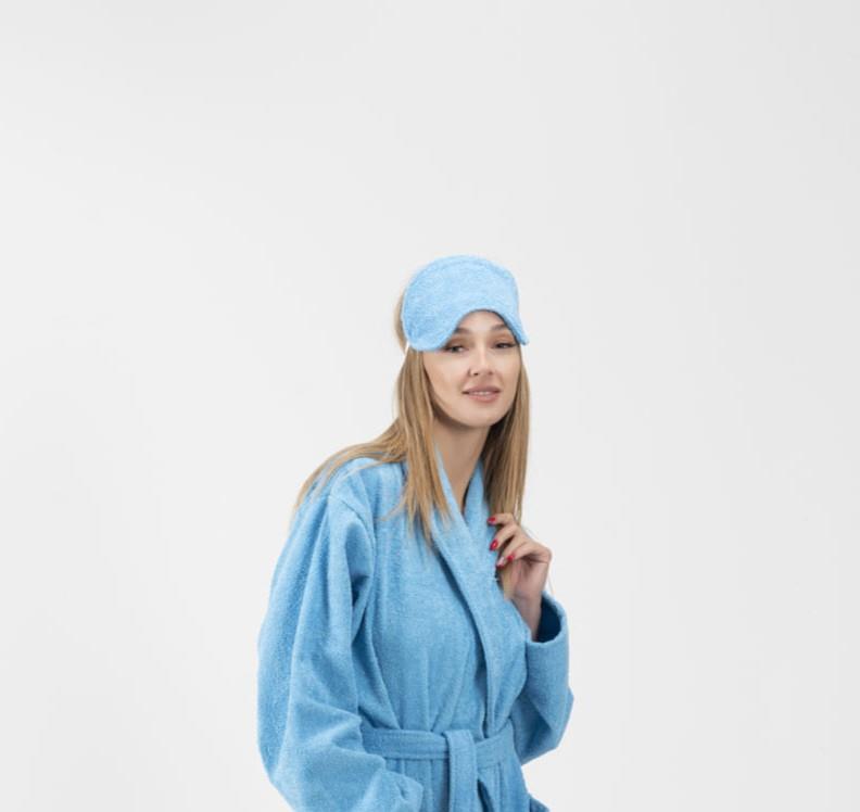 CottonVerse 2'li Havlu Göz Bandı – %100 Pamuk ve Süper Emici Mavi - Ender Home