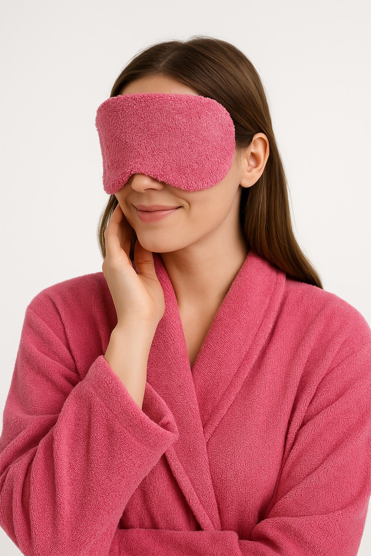 CottonVerse 2'li Havlu Göz Bandı – %100 Pamuk ve Süper Emici Pembe - Ender Home