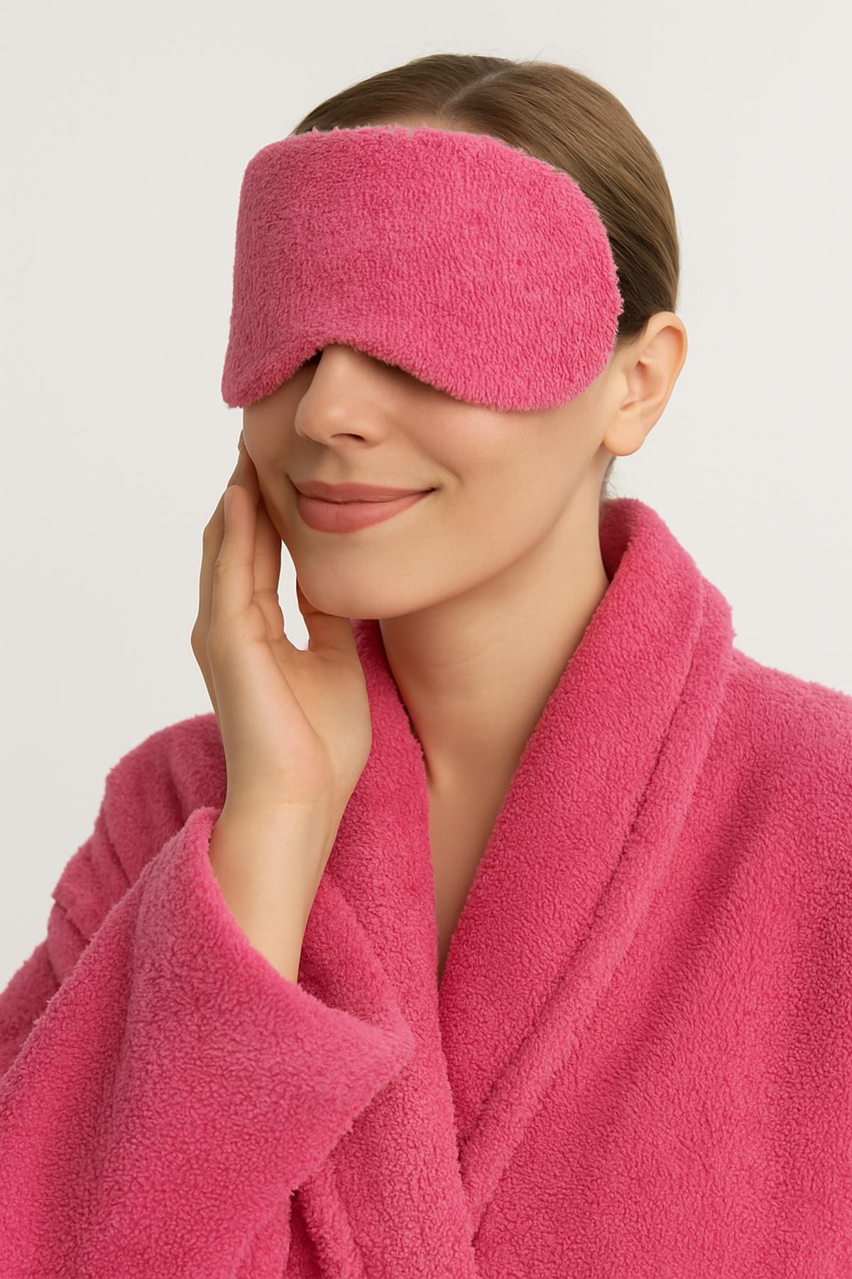 CottonVerse 2'li Havlu Göz Bandı – %100 Pamuk ve Süper Emici Pembe - Ender Home