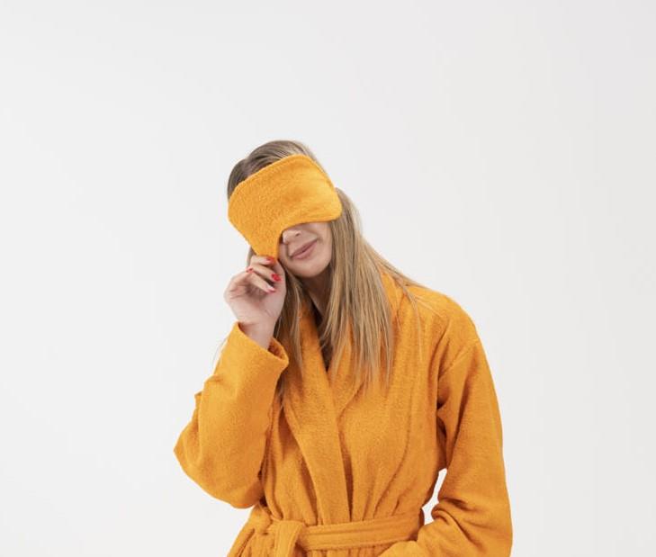 CottonVerse 2'li Havlu Göz Bandı – %100 Pamuk ve Süper Emici Turuncu - Ender Home