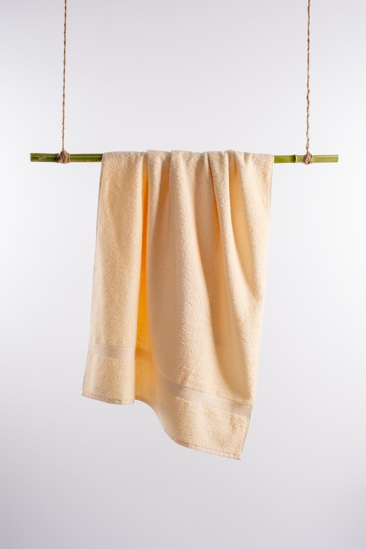 CottonVerse 70x140 cm %100 Pamuk Banyo Havlusu Krem - Ender Home