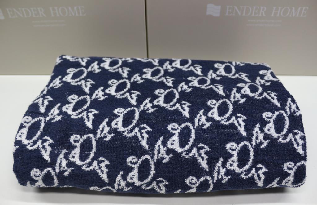 CottonVerse Banyo & Plaj Havlusu – %100 Pamuk, 100x150 Cm Lacivert - Ender Home