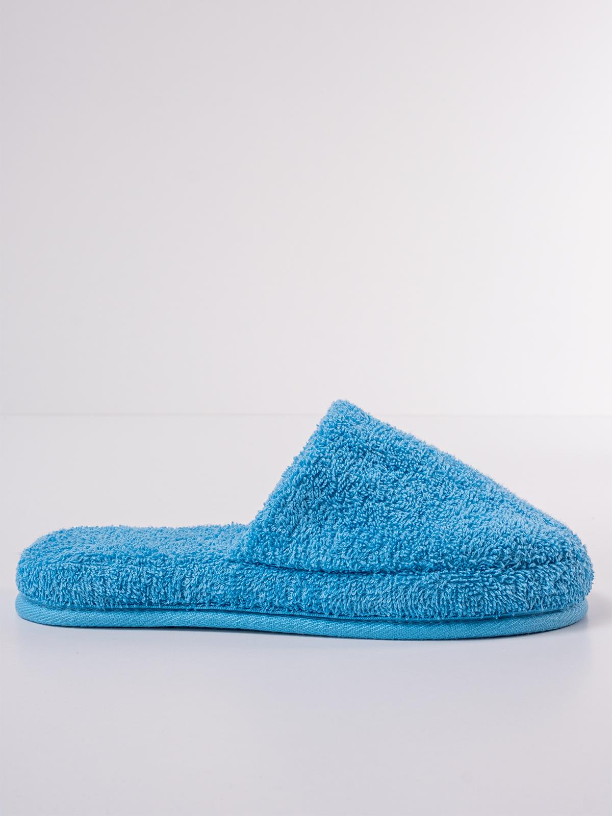 CottonVerse Banyo Ve Ev Terliği – %100 Pamuk Havlu Kaymaz Kalın Taban , Yüksek Su Emicilik Mavi - Ender Home