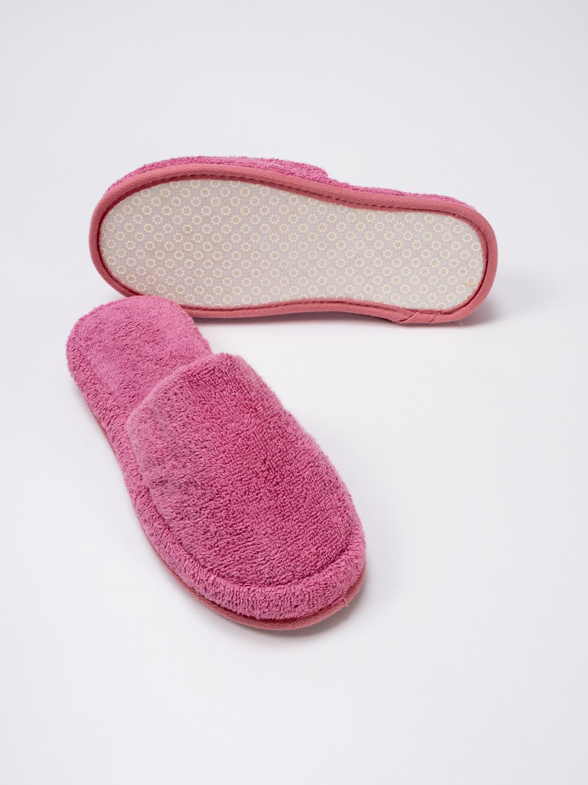 CottonVerse Banyo Ve Ev Terliği – %100 Pamuk Havlu Kaymaz Kalın Taban , Yüksek Su Emicilik Pembe - Ender Home