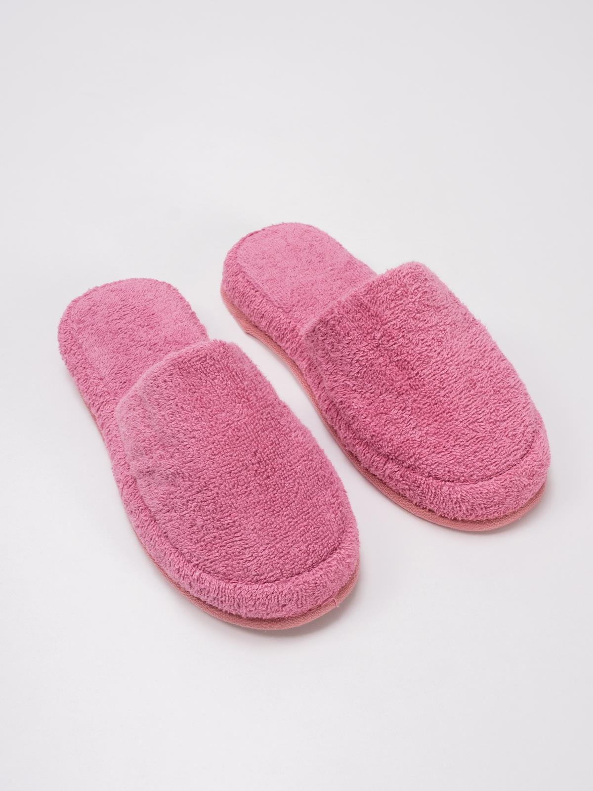 CottonVerse Banyo Ve Ev Terliği – %100 Pamuk Havlu Kaymaz Kalın Taban , Yüksek Su Emicilik Pembe - Ender Home